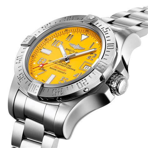 breitling watch yellow face|Breitling avenger seawolf yellow.